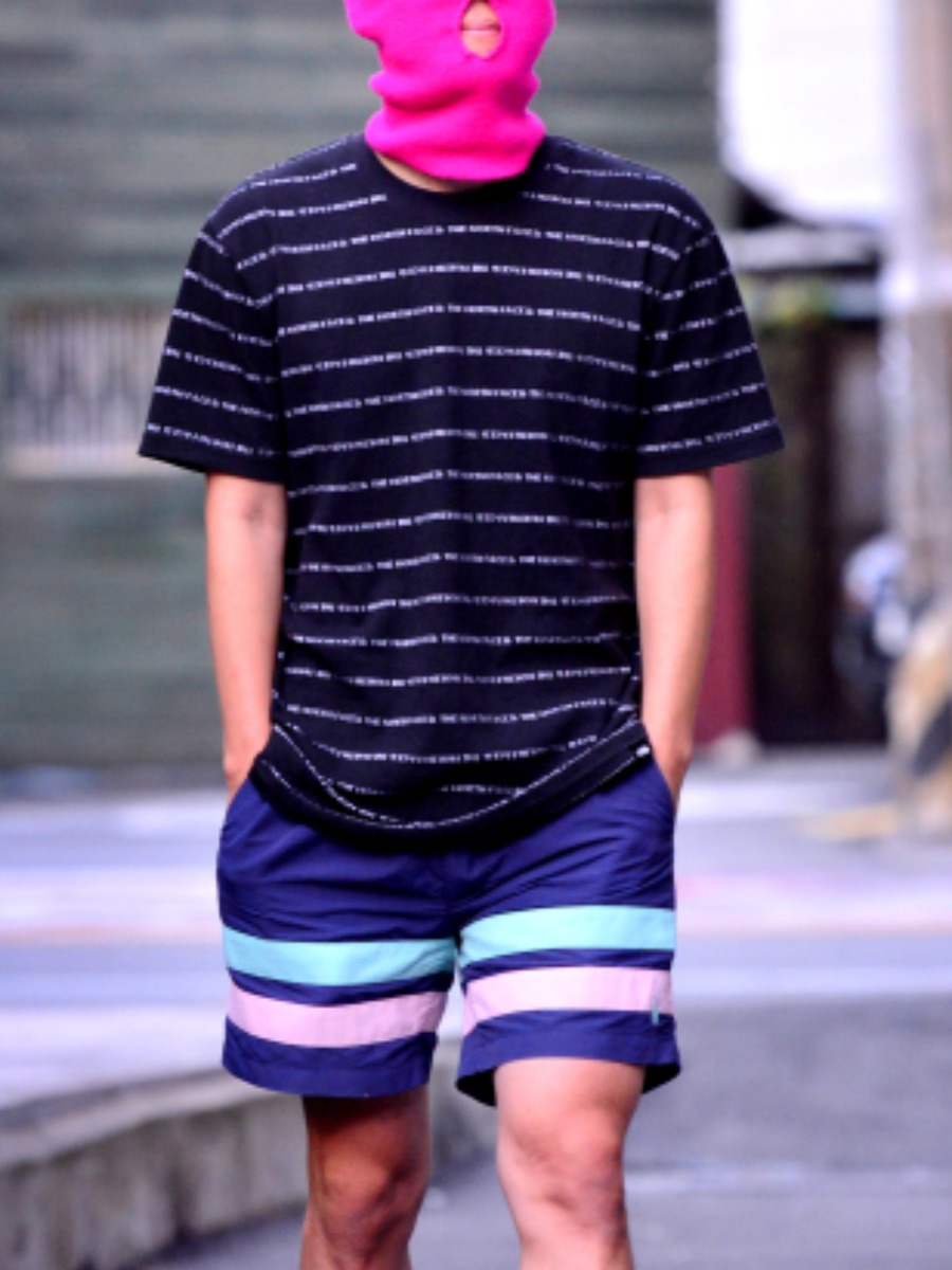 

Lovely Men Casual Round Neck Striped Blue Two Piece Shorts Set