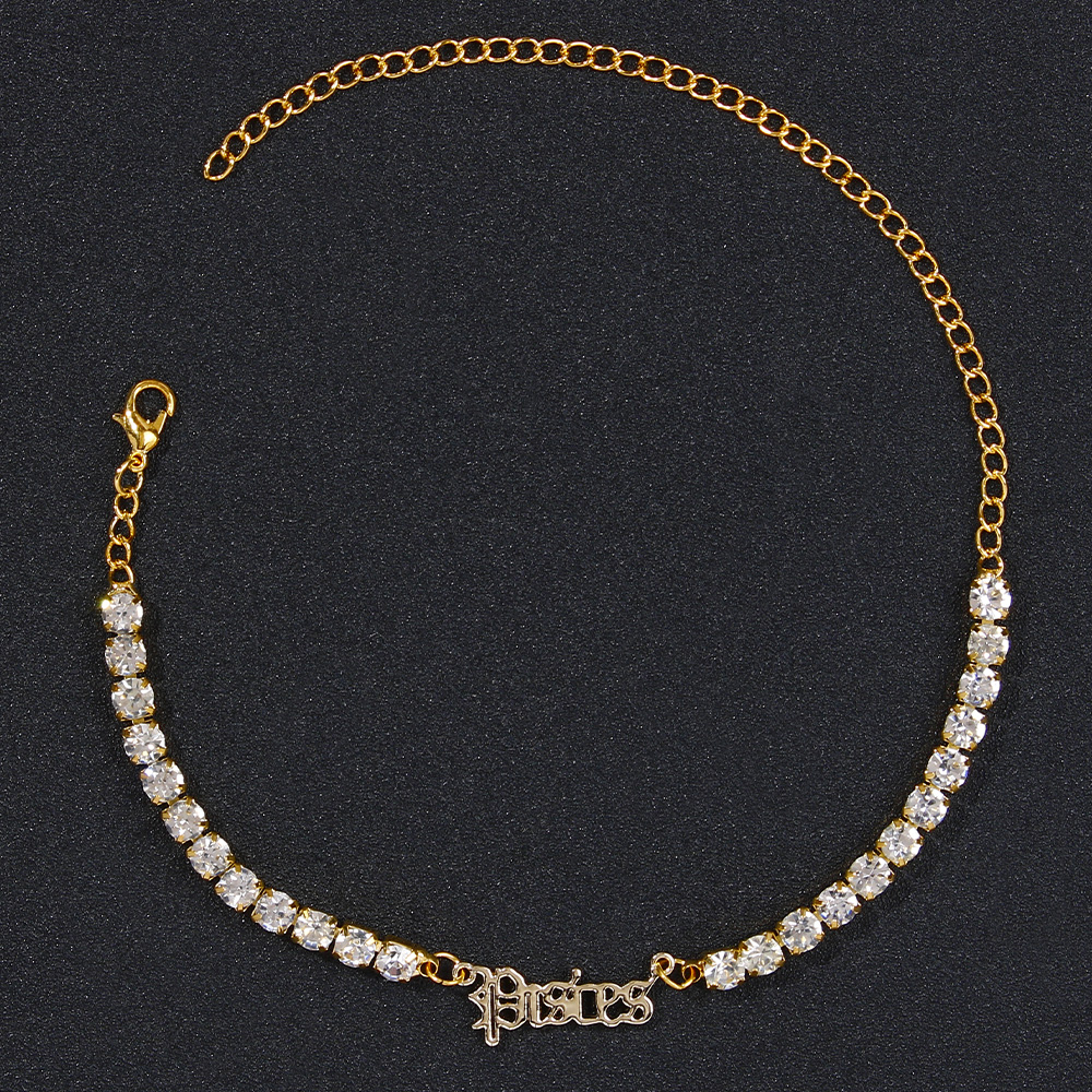 

LW Pisces Casual Letter Decoration Light Yellow Body Chain