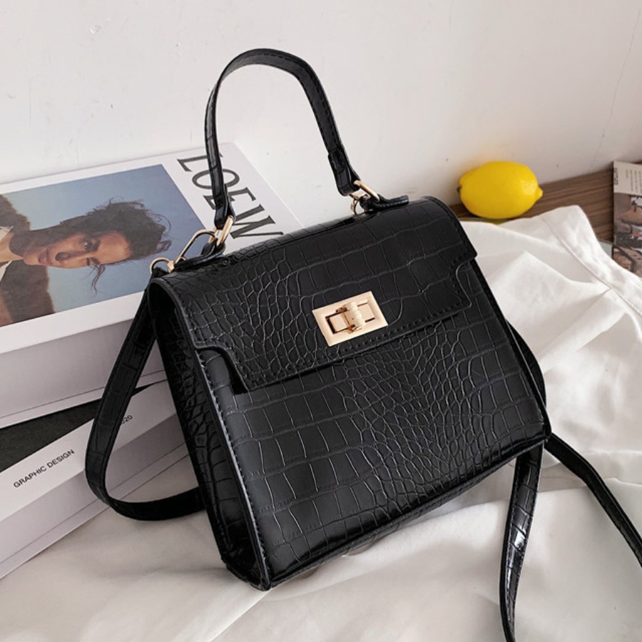 

Lovely Casual Metal Accessories Decoration Black Crossbody Bag