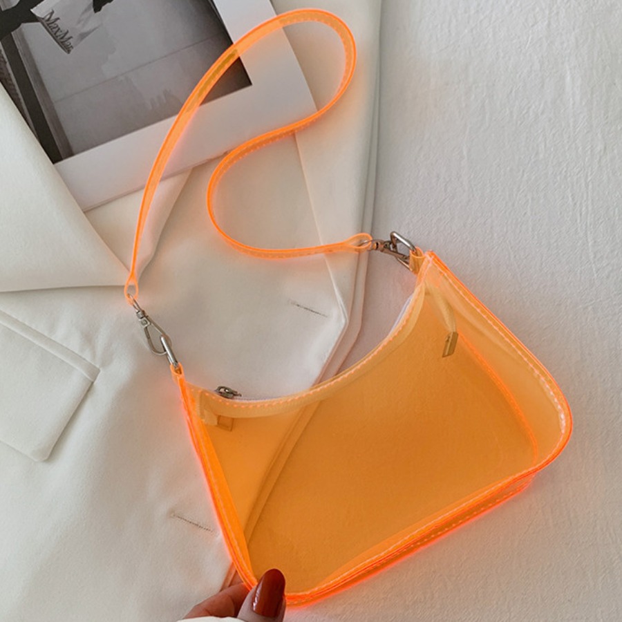 

Lovely Casual See-through Metal Buckle Croci Shoulder Bag
