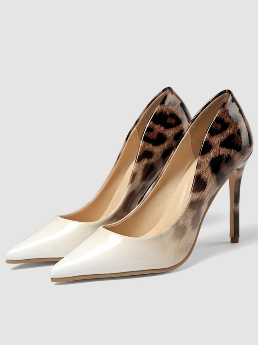 

Lovely Sexy Gradient Print Leopard Pumps