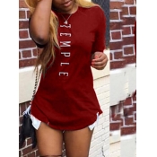 LW Temple Letter Print T-shirt