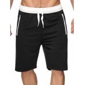 LW Men Sportswear Lace-up Black Shorts