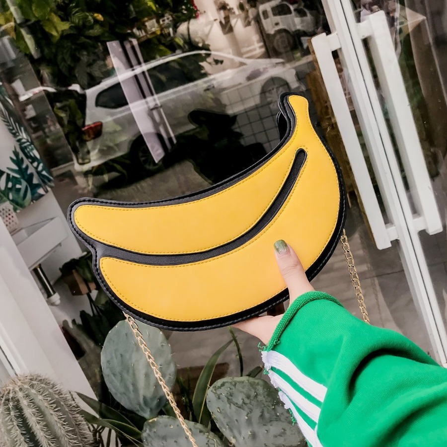 

LW Banana-shaped Crossbody Bag, Yellow