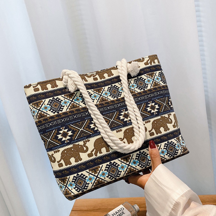 

Lovely Animal Geometric Decoration Shoulder Bag, Blue