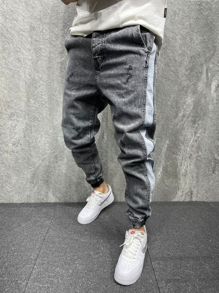 

LW Men Color-lump Regular Fit Jeans, Grey