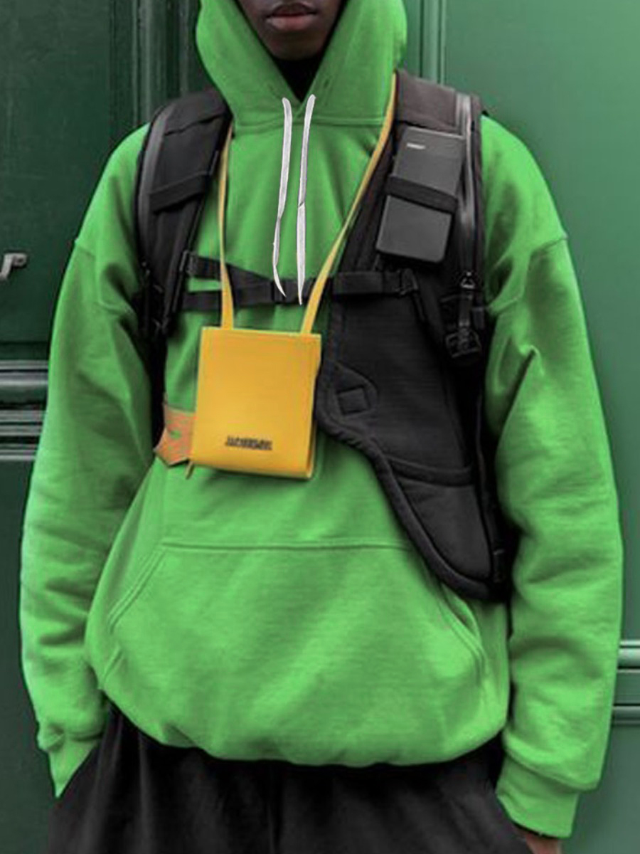

LW Men Kangaroo Pocket Oversized Hoodie, Green