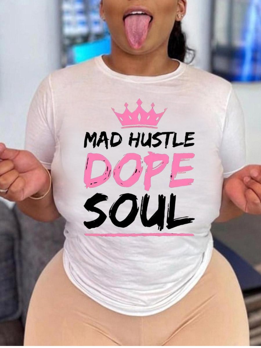 

LW BASICS Crown Letter Print T-shirt, Pure white