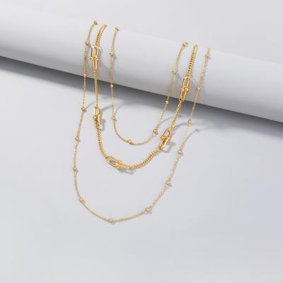

Lovely Tiny Dot Multilayer Necklace, Gold