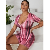 LW SXY Gradient Drawstring Cut Out Romper