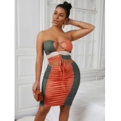 LW SXY Off The Shoulder Hollow-out Ruched Two Piec