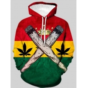 LW Men Color-lump Oversized Hoodie