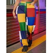 LW Color-lump Patchwork Pants (Without Waist Bag)