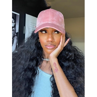 

LW Front Curved Baseball Hat, Dark pink
