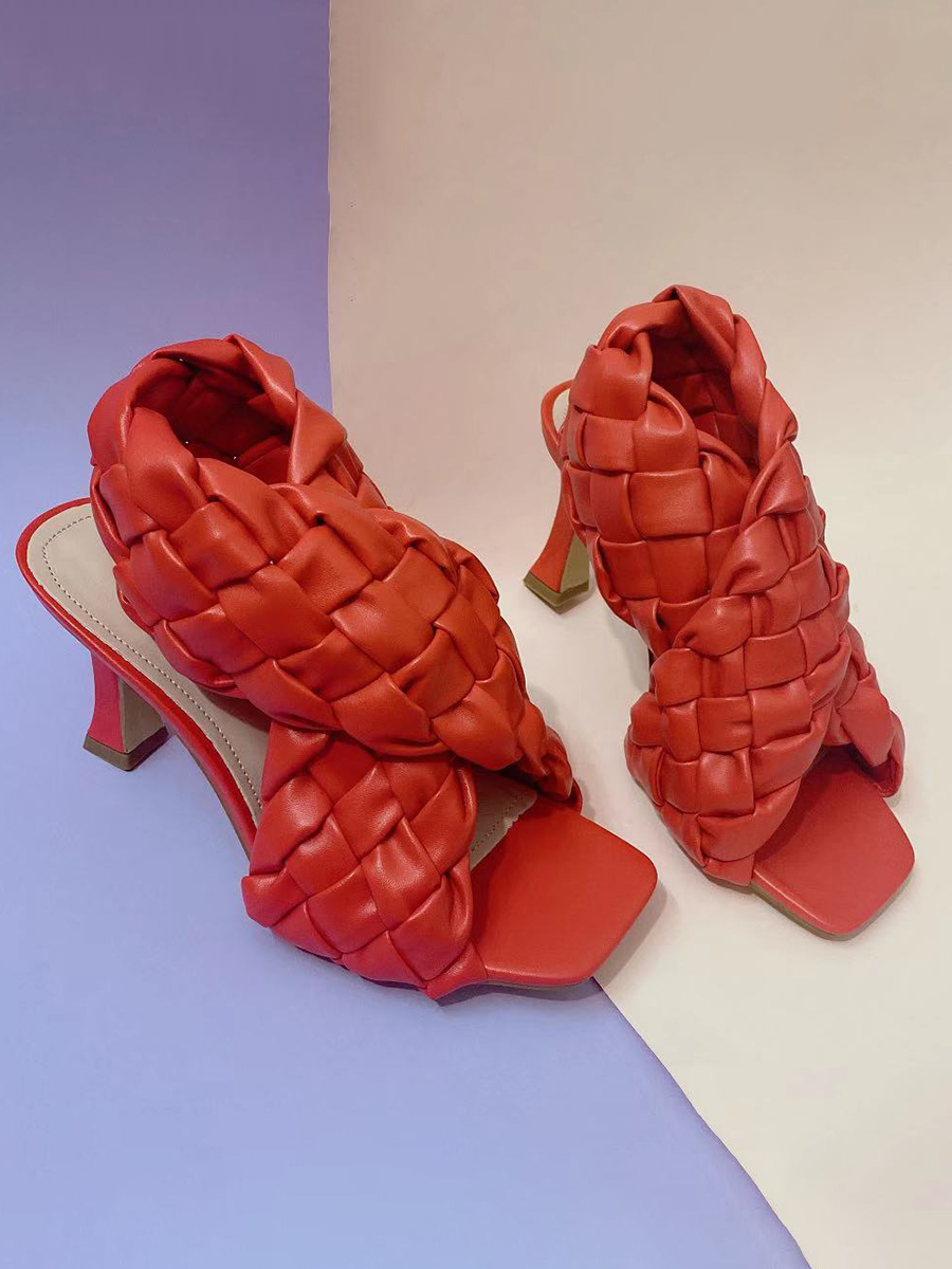 

Lovely Braided Red Heels