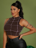 LW SXY Line Stitching Crop Top Sweater