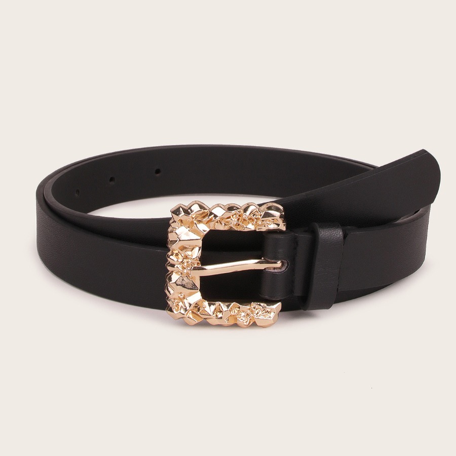 

LW Sawtooth Square Buckle Belt, Black