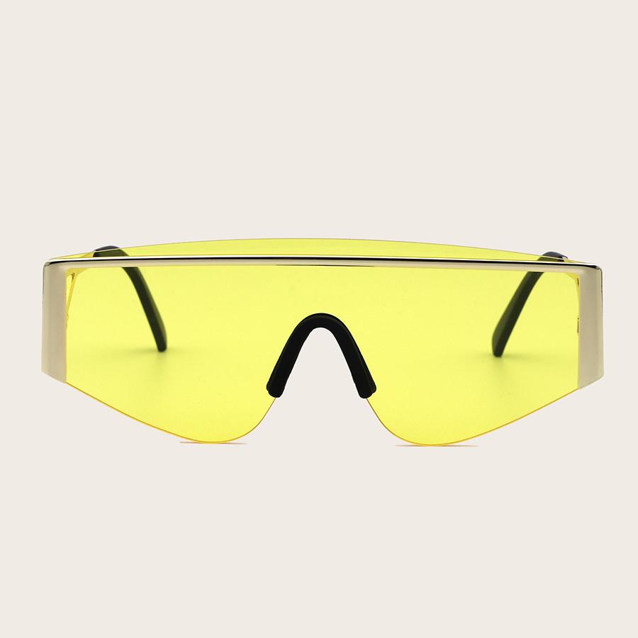 

LW One-piece Patchwork Sunglasses, Yellow