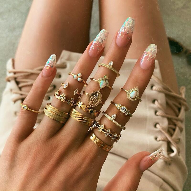 

LW 15-piece Bead Decoration Ring, Gold