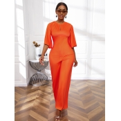 LW Flared Wide Leg One-piece Jumpsuit