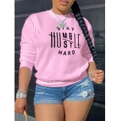 LW BASICS Stay Humble Letter Print Hoodie