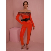 LW Striped Hollow-out Jumpsuit