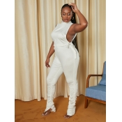 LW Plus Size Bandage Fold Design Pants Set