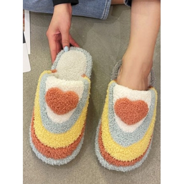 

LW Color-lump Plush Slippers, Croci