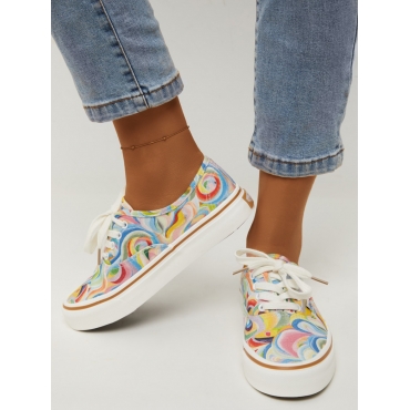 

LW Casual Mixed Print Multicolor Flats, Multi