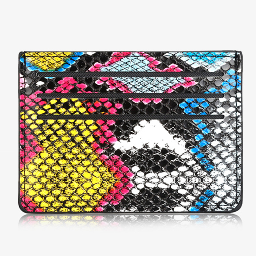 

LW Casual Snakeskin Patchwork Wallet, Cobra