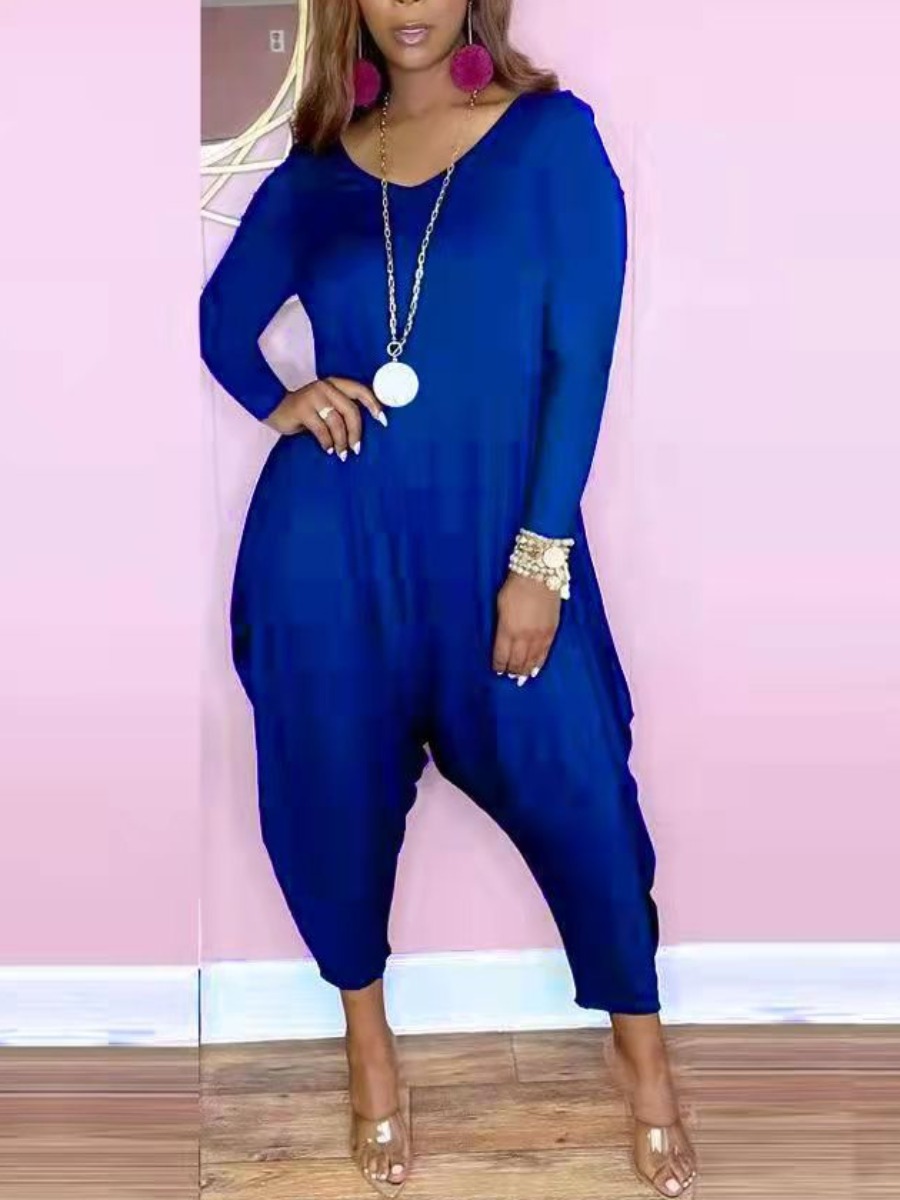 

LW Pocket Design Ruched Harlan Jumpsuit, Blue