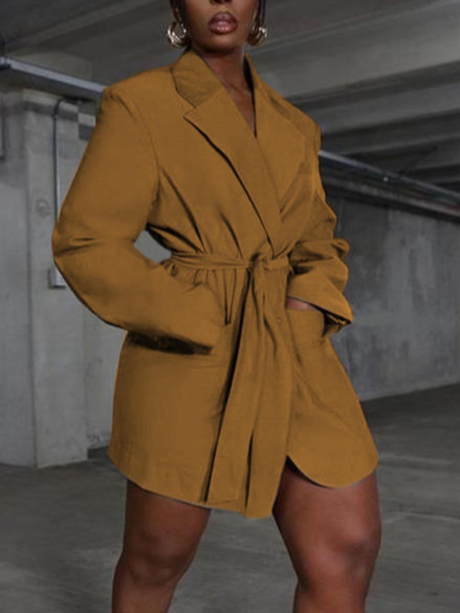 

LW Pocket Bandage Design Blazer, Khaki