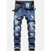 LW Men Mid Waist Ripped Stretchy Jeans