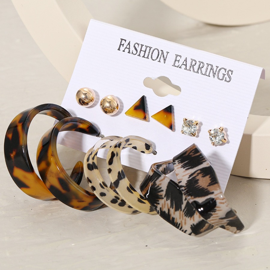 

LW 6-set C-shaped Earring, Multi