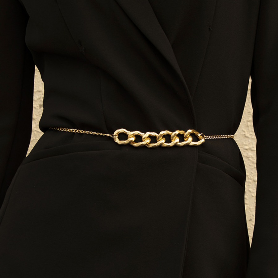 

LW Metal Ring Basic Waist Chain, Gold