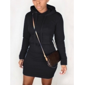 LW Hooded Collar Kangaroo Pocket Sweat Dress