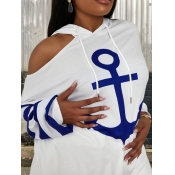 LW Plus Size Striped Cut Out Hoodie