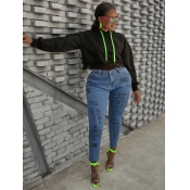 LW Hooded Collar Drawstring Hoodie