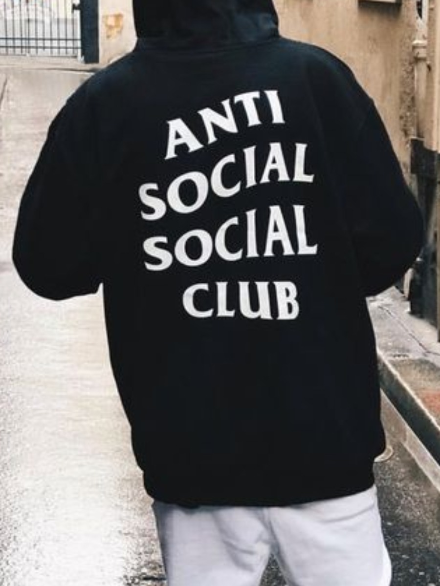 LovelyWholesale Men Hooded Collar Letter Print Hoodie Fall Long Sleeve Street Other Hooded Collar Spring Summer 2024