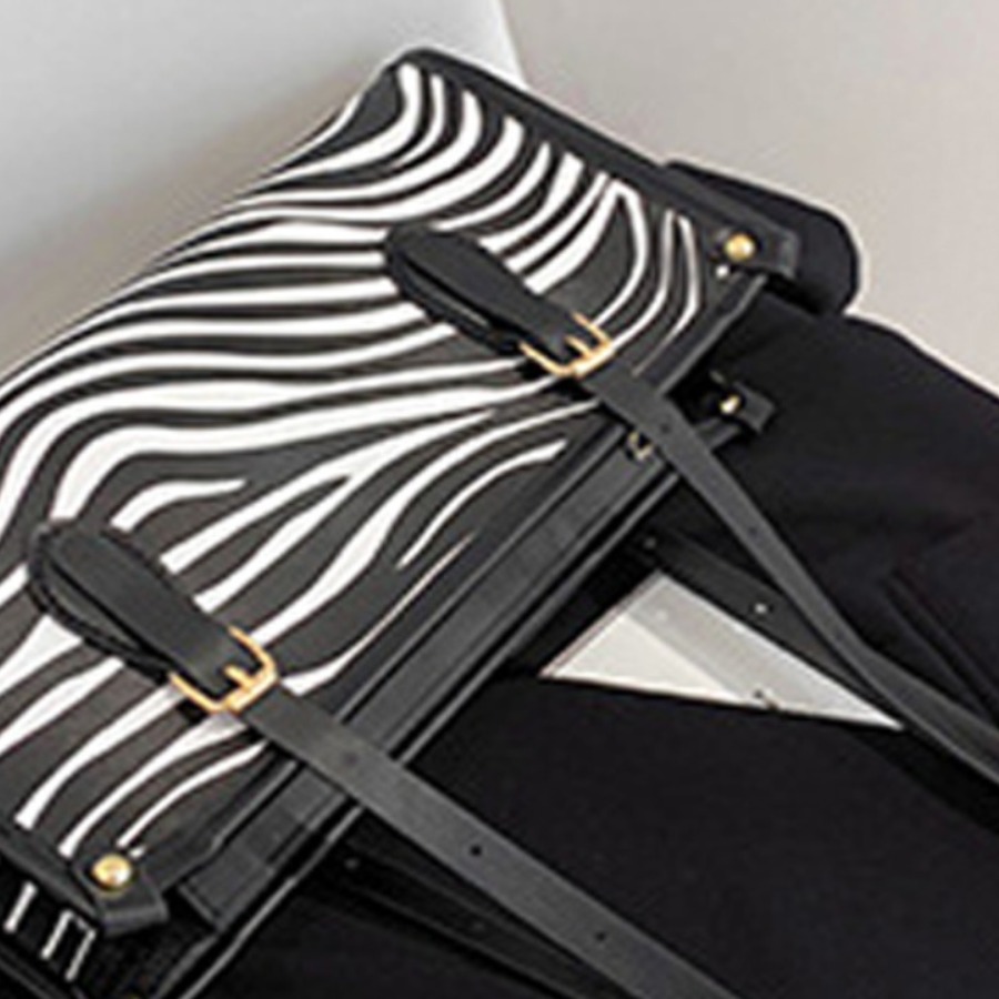 LW Zebra Striped Shoulder Bag
