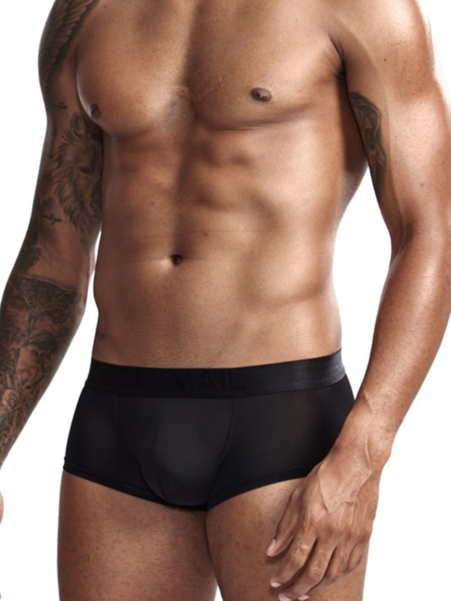 

LW COTTON Men Solid Skinny Underwear, Black