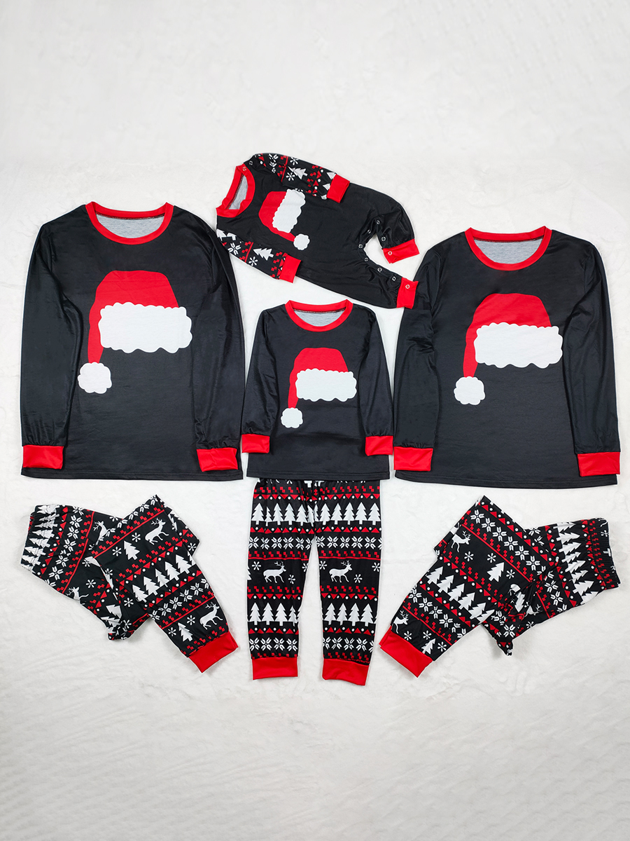 

LW Mom Christmas Day Tree Print Pants Set, Women