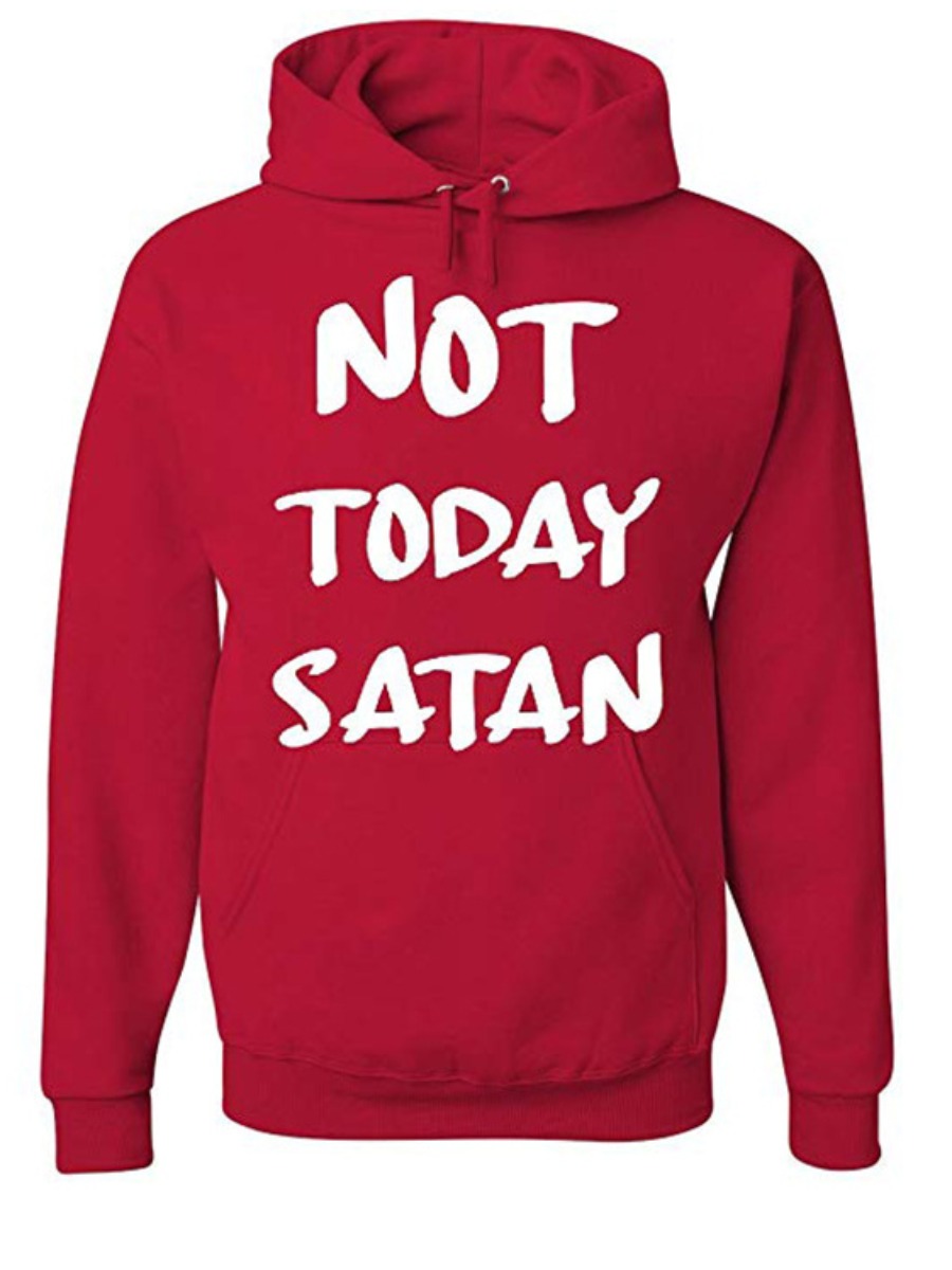 

LW Letter Print Kangaroo Pocket Hoodie, Wine red