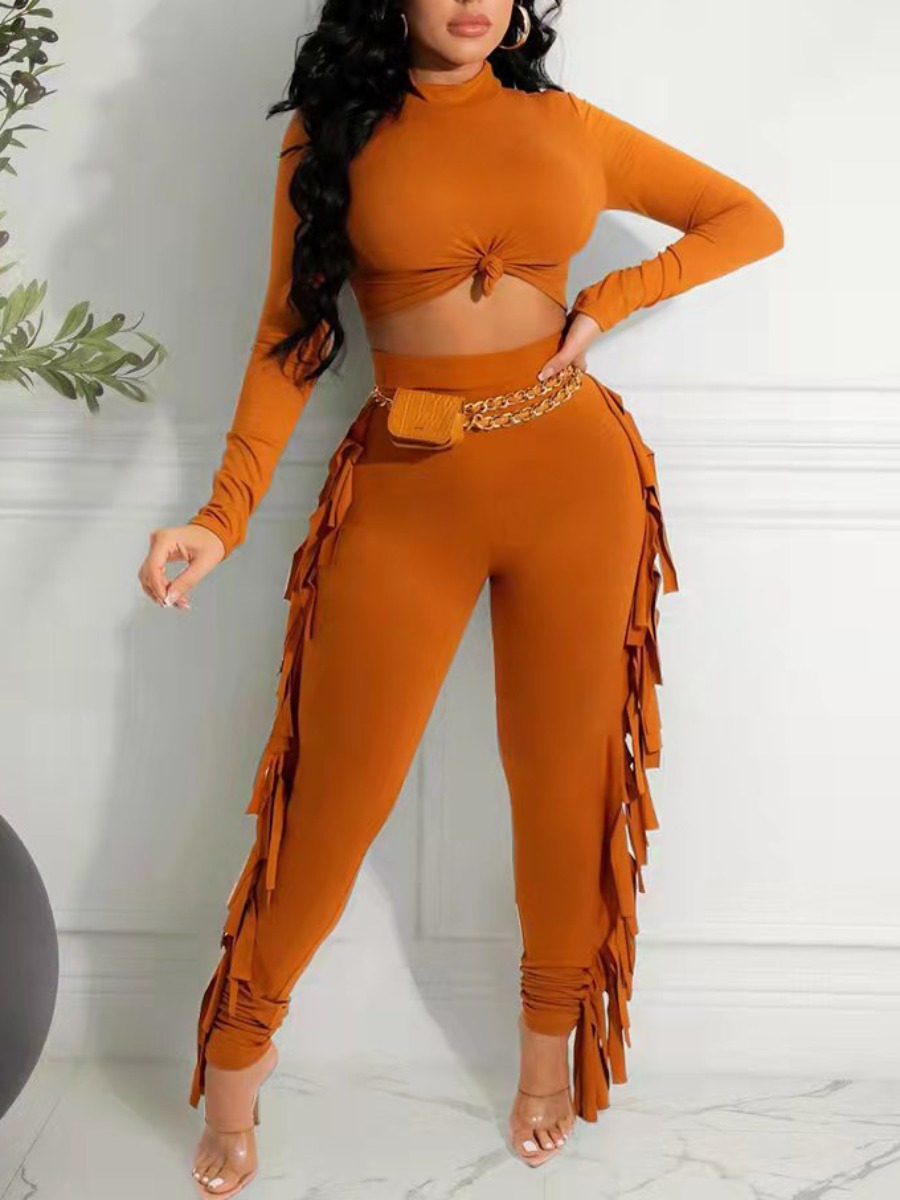 

LW Round Neck Tassel Design Pants Set (Without Waistchain), Croci