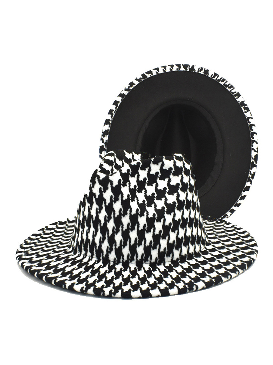 LW Houndstooth Print Hats