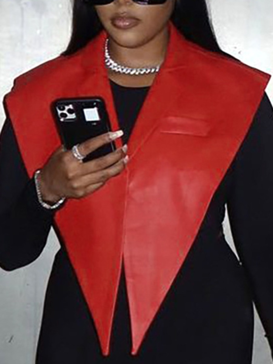 LW Turndown Collar Flap-over Blouse