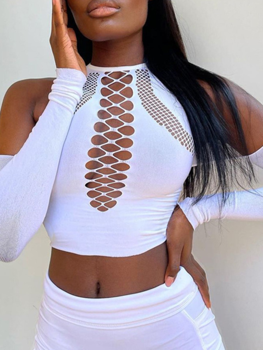 

LW SXY Cut Out Skinny T-shirt, White