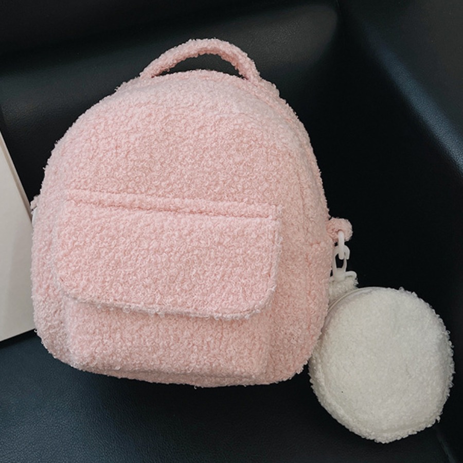 

LW Plush Backpack, Pink