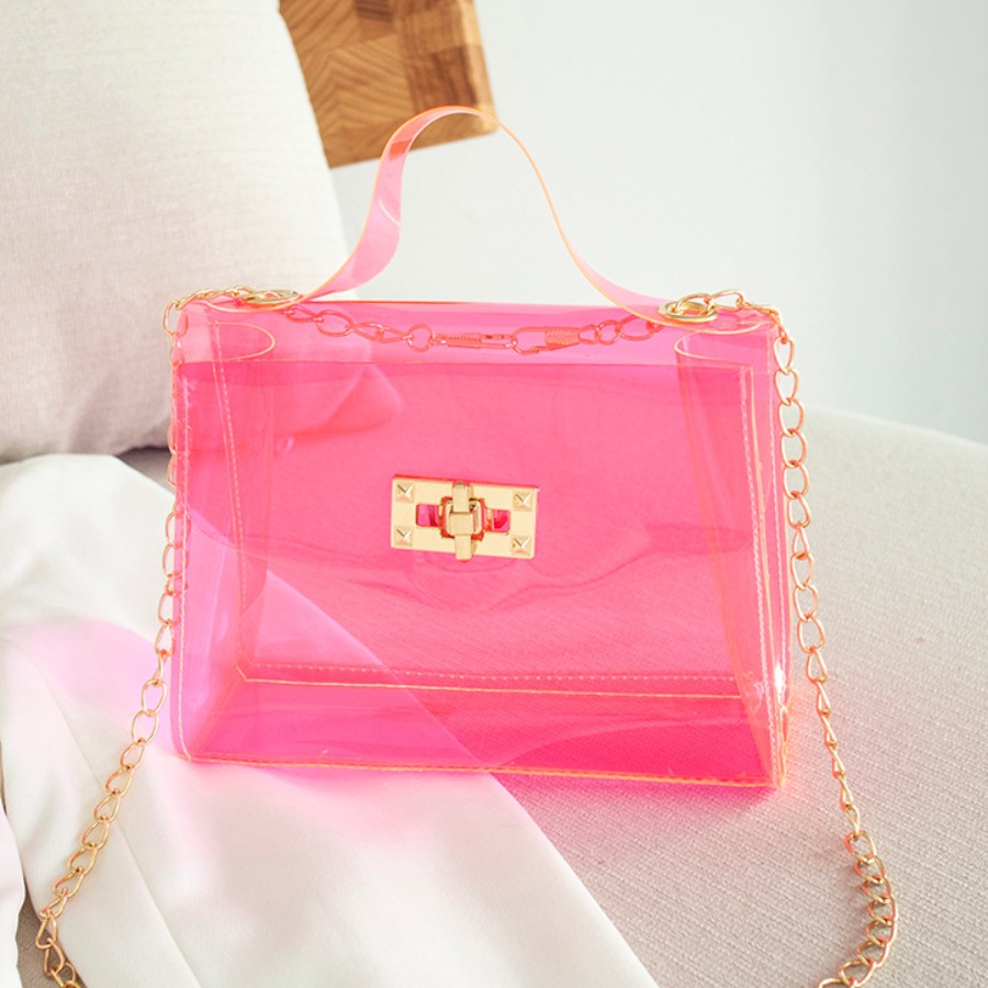 

LW Chain Strap Crossbody Bags, Pink