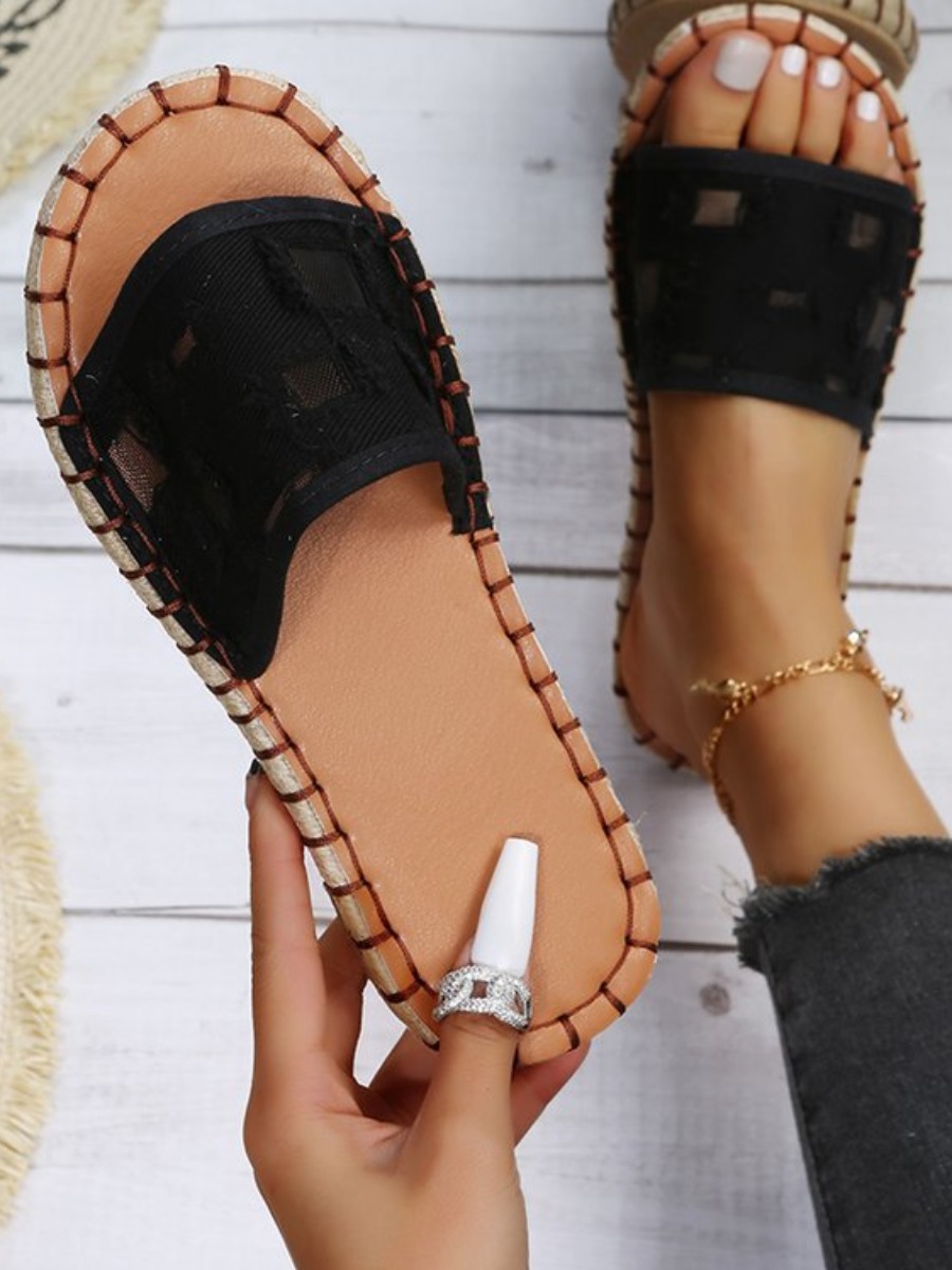 LW Round Toe See-through Slides